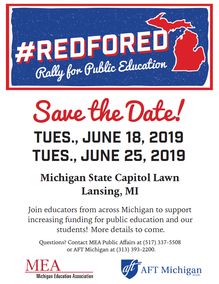 Save the Date! #RedforEd Rally for Public Education