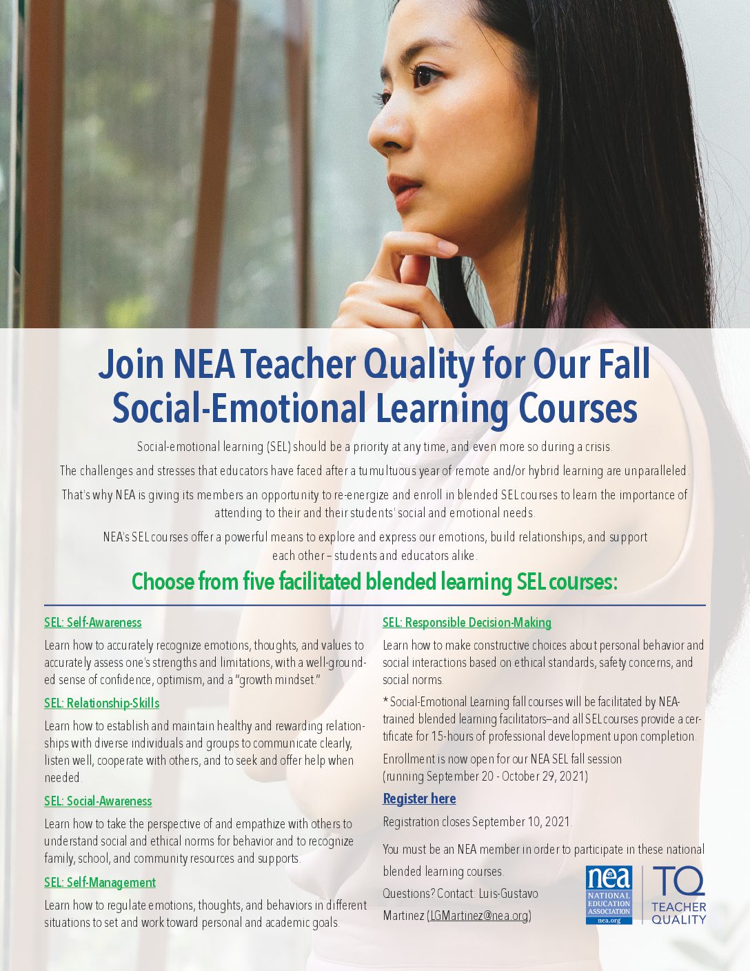 NEA Fall 2021 SEL Courses Michigan Education Association